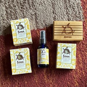 Kona Natural Soap and Kukui Nut Oil Set